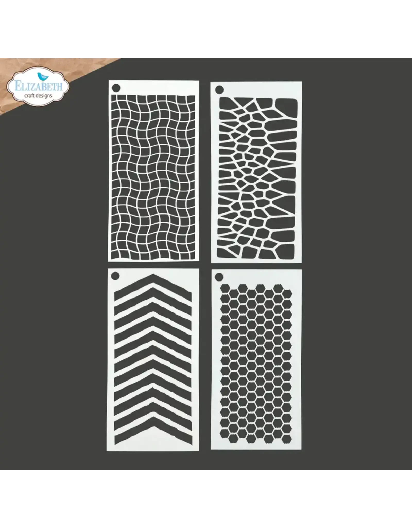 ELIZABETH CRAFT DESIGNS ELIZABETH CRAFT DESIGNS ART JOURNAL SPECIALS BY DEVID JOURNAL STENCILS 10 STENCIL SET 4/PK