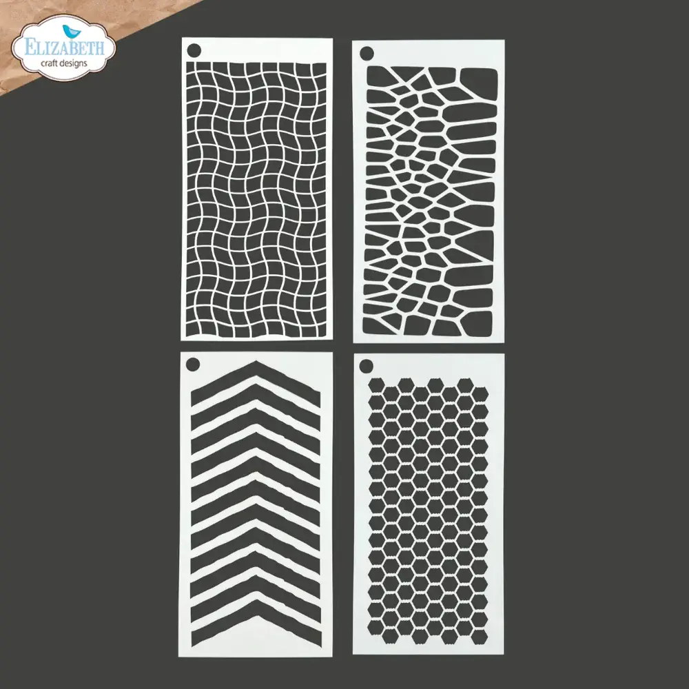 ELIZABETH CRAFT DESIGNS ELIZABETH CRAFT DESIGNS ART JOURNAL SPECIALS BY DEVID JOURNAL STENCILS 10 STENCIL SET 4/PK