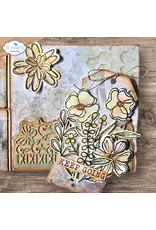 ELIZABETH CRAFT DESIGNS ELIZABETH CRAFT DESIGNS ART JOURNAL SPECIALS BY DEVID FLOWER SCRIBBLES CLEAR STAMP & DIE SET