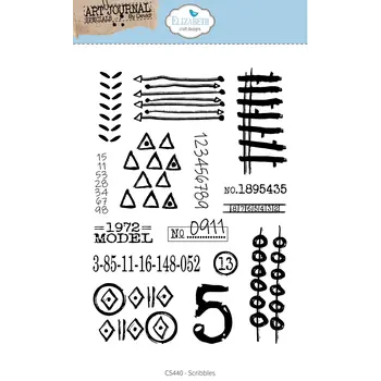ELIZABETH CRAFT DESIGNS ELIZABETH CRAFT DESIGNS ART JOURNAL SPECIALS BY DEVID SCRIBBLES CLEAR STAMP SET