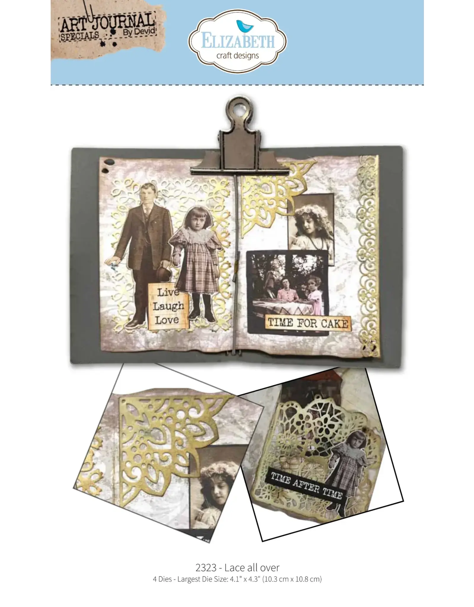 ELIZABETH CRAFT DESIGNS ELIZABETH CRAFT DESIGNS ART JOURNAL SPECIALS BY DEVID LACE ALL OVER DIE SET