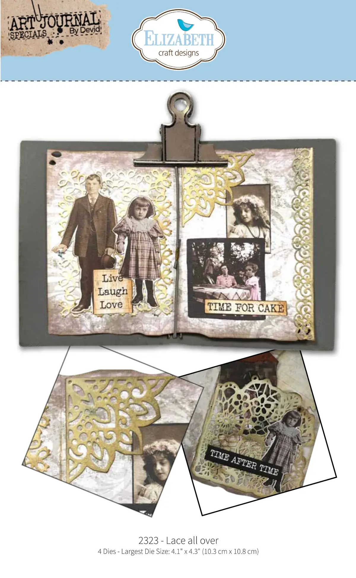 ELIZABETH CRAFT DESIGNS ELIZABETH CRAFT DESIGNS ART JOURNAL SPECIALS BY DEVID LACE ALL OVER DIE SET