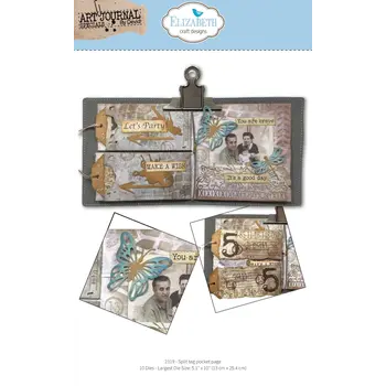 ELIZABETH CRAFT DESIGNS ELIZABETH CRAFT DESIGNS ART JOURNAL SPECIALS BY DEVID SPLIT TAG POCKET PAGE DIE SET