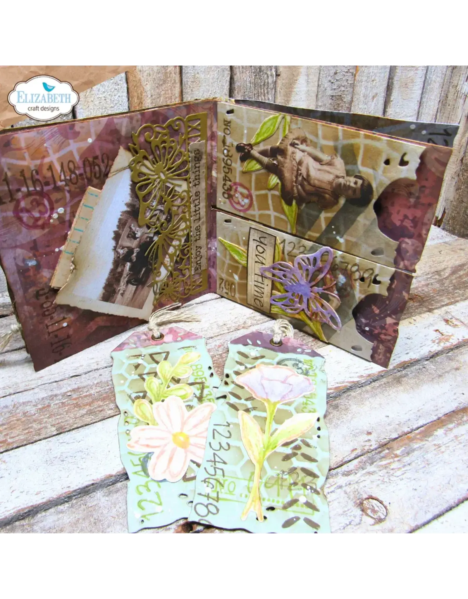ELIZABETH CRAFT DESIGNS ELIZABETH CRAFT DESIGNS ART JOURNAL SPECIALS BY DEVID SPLIT TAG POCKET PAGE DIE SET