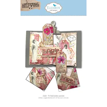 ELIZABETH CRAFT DESIGNS ELIZABETH CRAFT DESIGNS ART JOURNAL SPECIALS BY DEVID TRI-FOLD SLIDER POCKET DIE SET