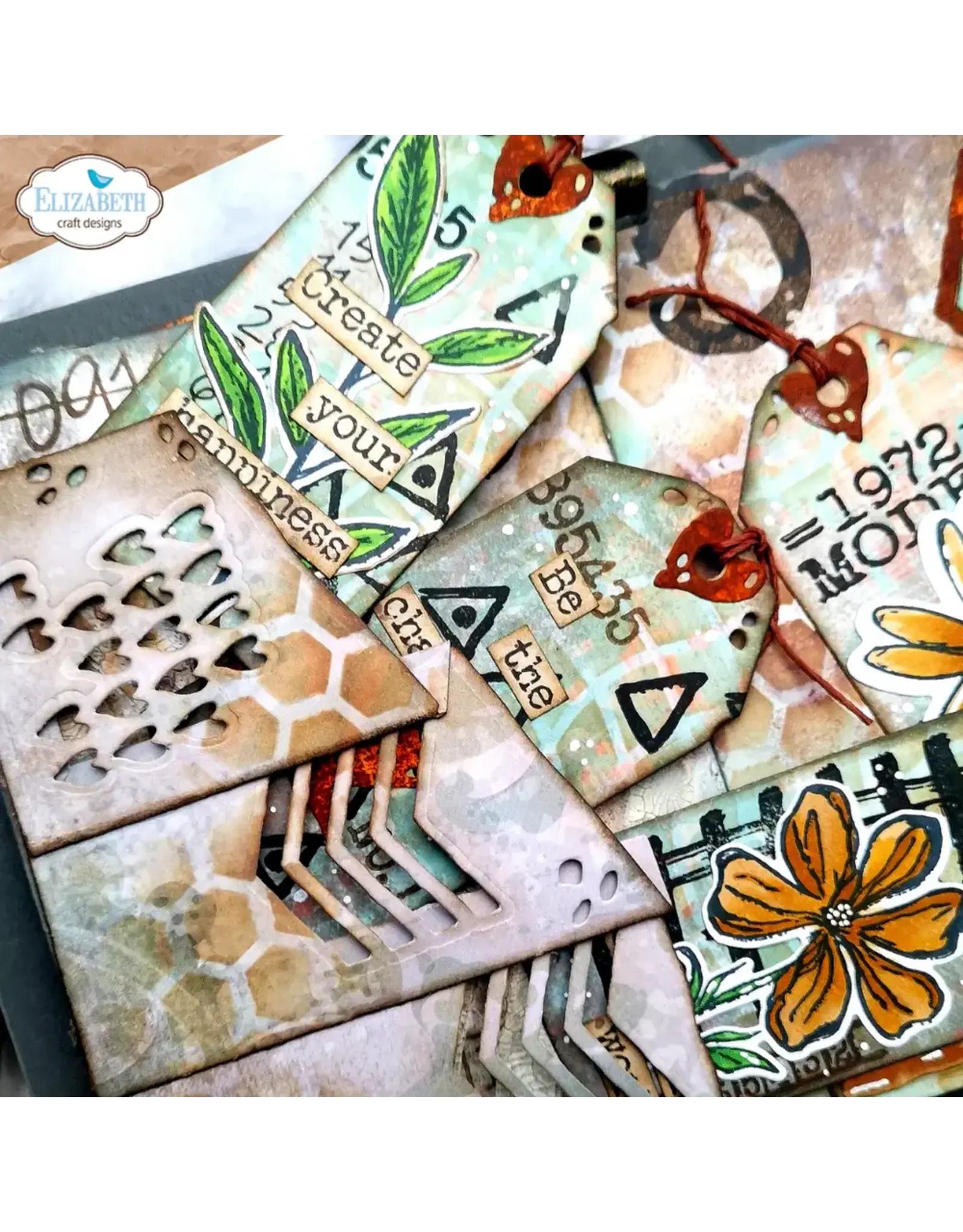 ELIZABETH CRAFT DESIGNS ELIZABETH CRAFT DESIGNS ART JOURNAL SPECIALS BY DEVID TRI-FOLD SLIDER POCKET DIE SET