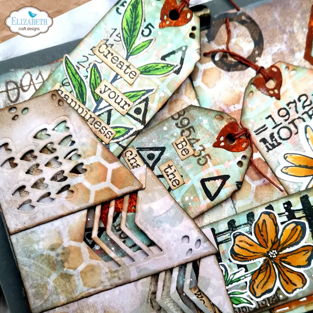 ELIZABETH CRAFT DESIGNS ELIZABETH CRAFT DESIGNS ART JOURNAL SPECIALS BY DEVID TRI-FOLD SLIDER POCKET DIE SET