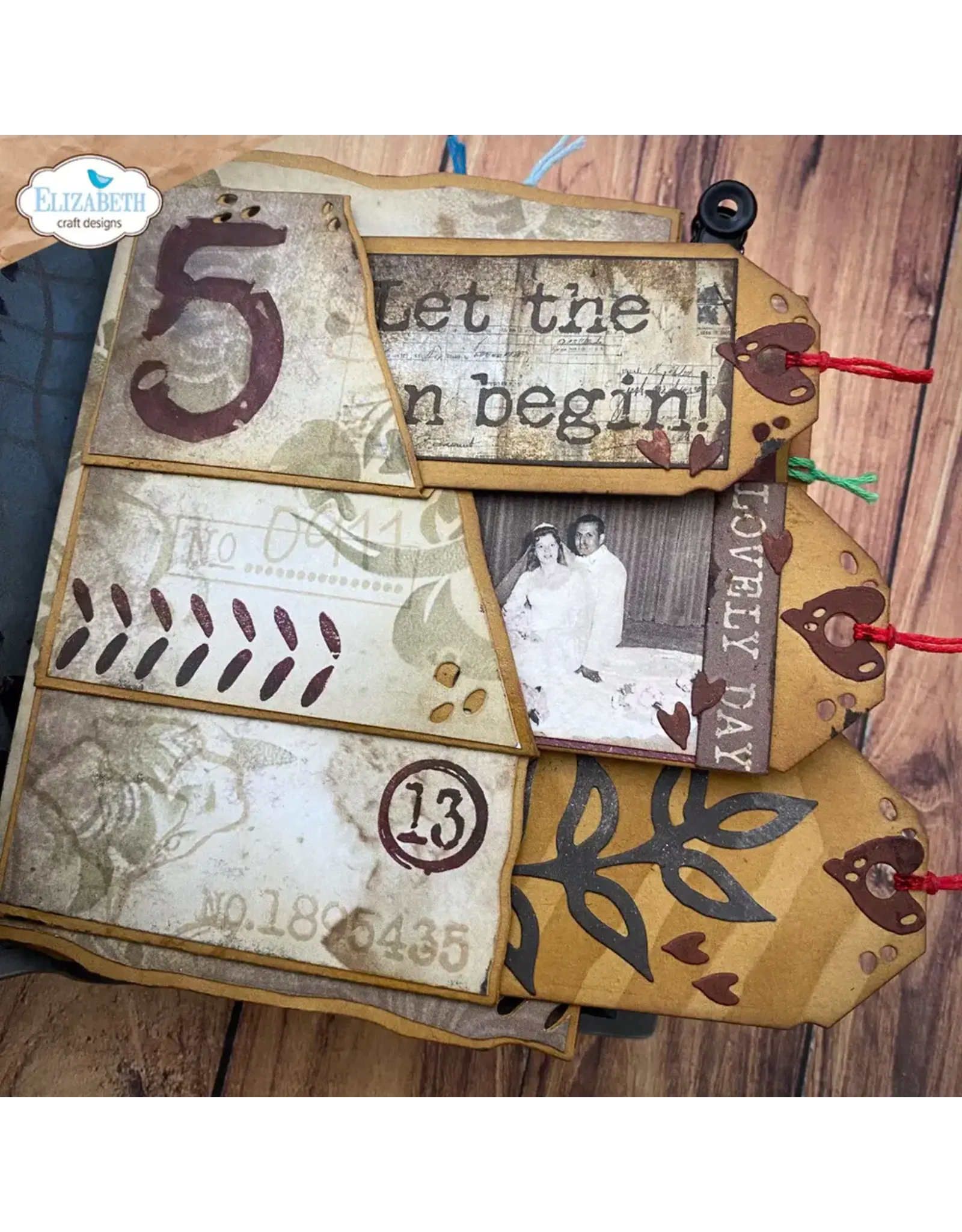 ELIZABETH CRAFT DESIGNS ELIZABETH CRAFT DESIGNS ART JOURNAL SPECIALS BY DEVID TRI-FOLD SLIDER POCKET DIE SET