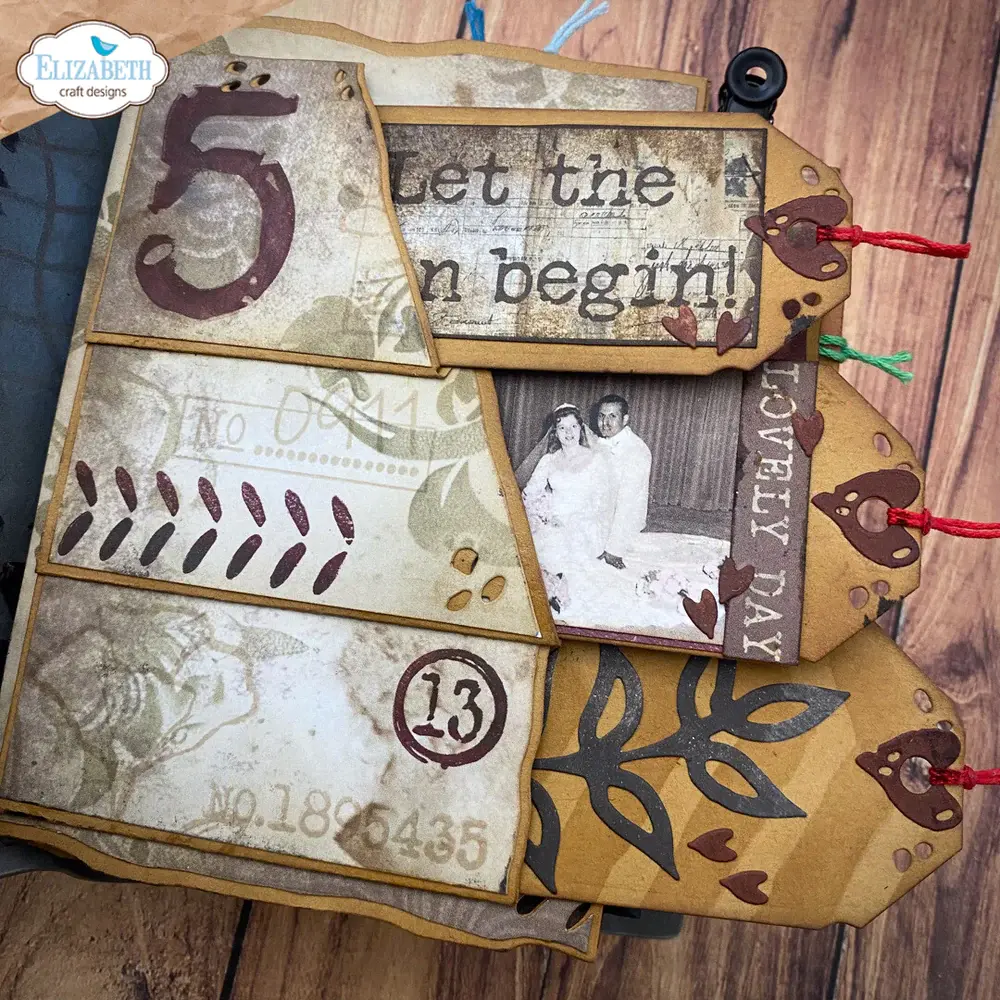 ELIZABETH CRAFT DESIGNS ELIZABETH CRAFT DESIGNS ART JOURNAL SPECIALS BY DEVID TRI-FOLD SLIDER POCKET DIE SET