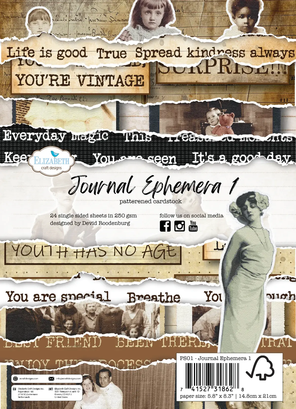 ELIZABETH CRAFT DESIGNS ELIZABETH CRAFT DESIGNS ART JOURNAL SPECIALS BY DEVID JOURNAL EPHEMERA 1