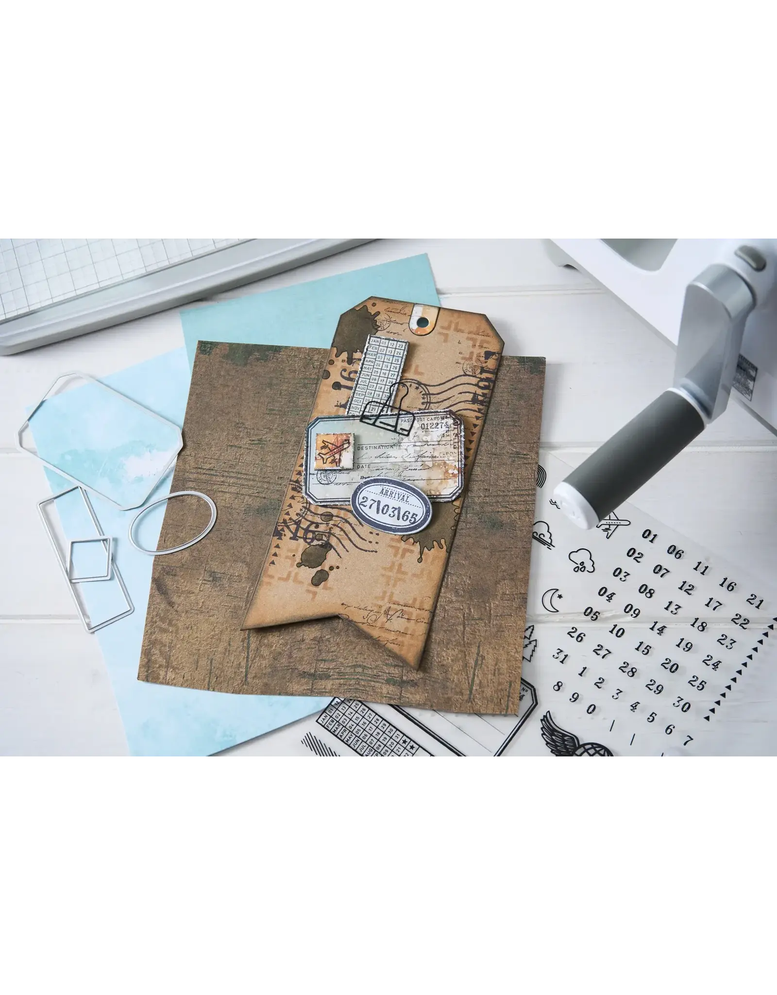 SIZZIX SIZZIX 49 AND MARKET CREATIVE COMBOS FRAMELITS DIE AND CLEAR STAMP SET