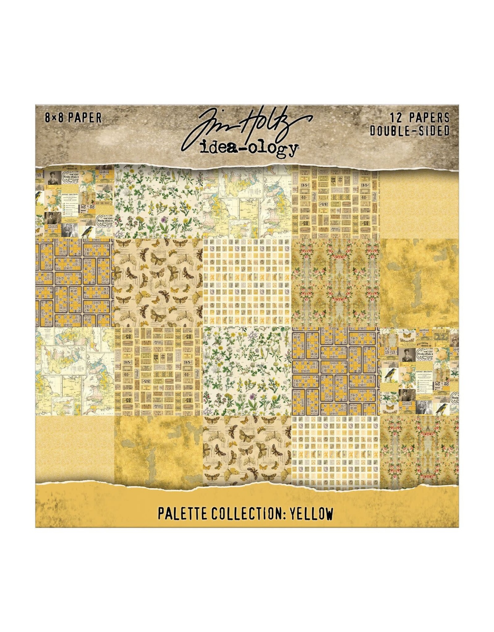 ADVANTUS TIM HOLTZ IDEA-OLOGY PALETTE COLLECTION YELLOW 8x8 DOUBLE SIDED CARDSTOCK