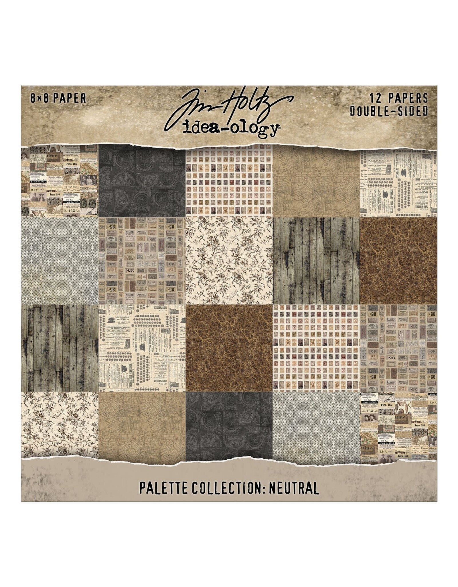 ADVANTUS TIM HOLTZ IDEA-OLOGY PALETTE COLLECTION NEUTRAL 8x8 DOUBLE SIDED CARDSTOCK