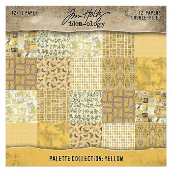 ADVANTUS TIM HOLTZ IDEA-OLOGY PALETTE COLLECTION YELLOW 12x12 DOUBLE SIDED CARDSTOCK