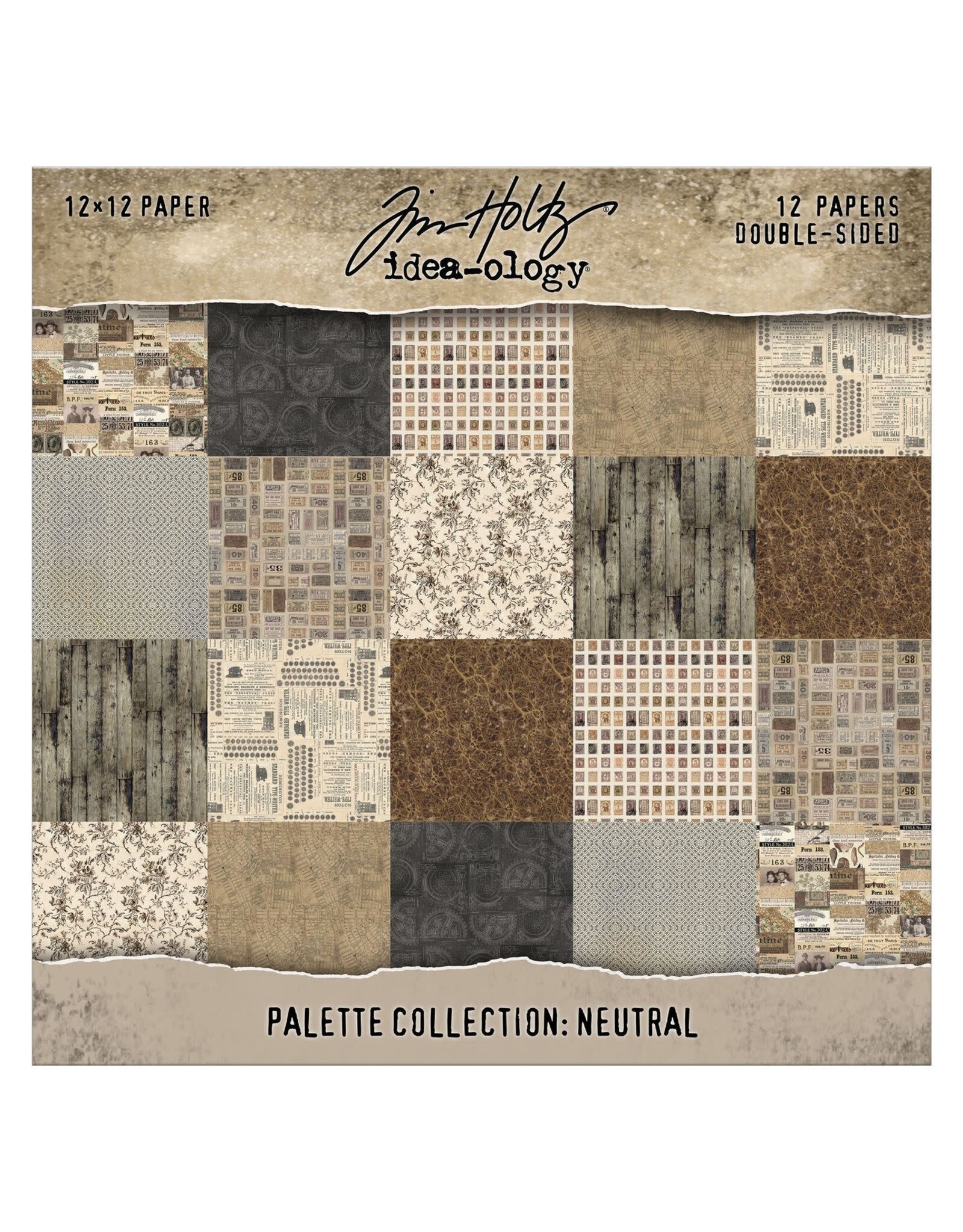 ADVANTUS TIM HOLTZ IDEA-OLOGY PALETTE COLLECTION NEUTRAL 12x12 DOUBLE SIDED CARDSTOCK