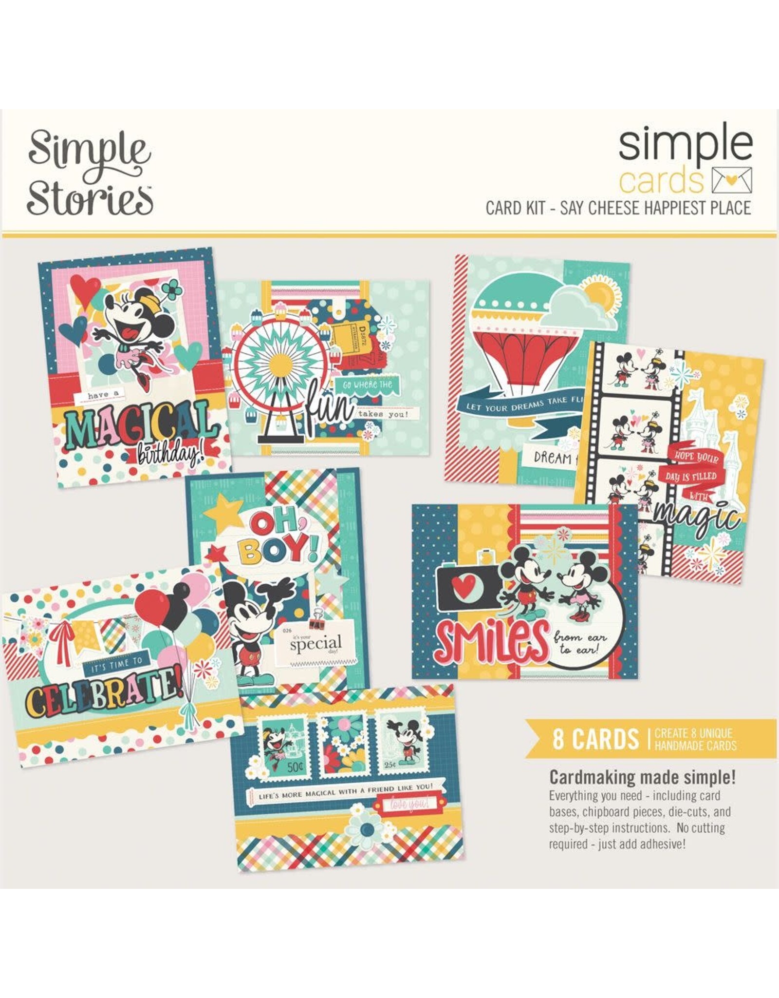 SIMPLE STORIES SIMPLE STORIES SIMPLE CARDS SAY CHEESE HAPPIEST PLACE CARD KIT