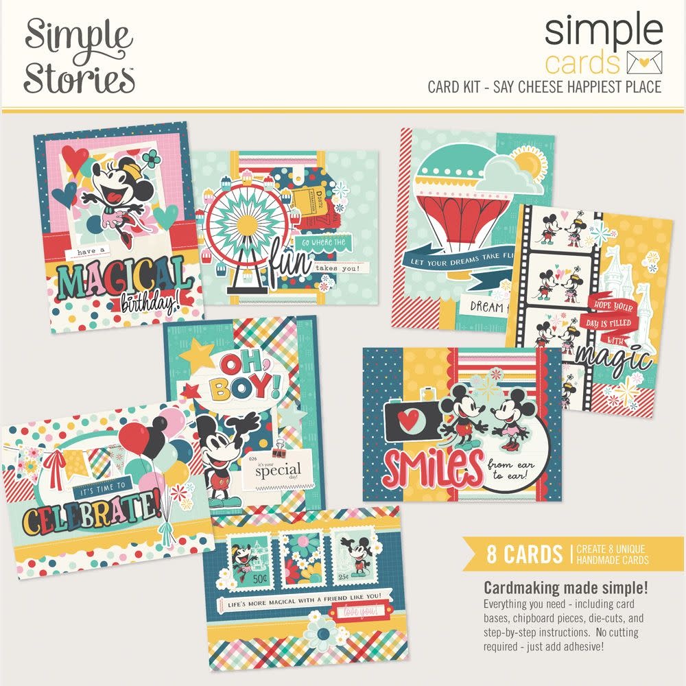 SIMPLE STORIES SIMPLE STORIES SIMPLE CARDS SAY CHEESE HAPPIEST PLACE CARD KIT