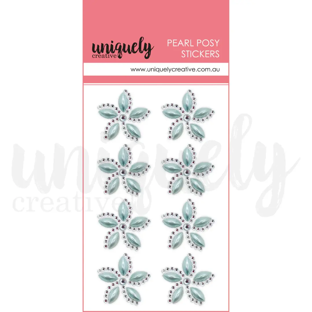 UNIQUELY CREATIVE UNIQUELY CREATIVE BLUE PEARL POSY STICKERS