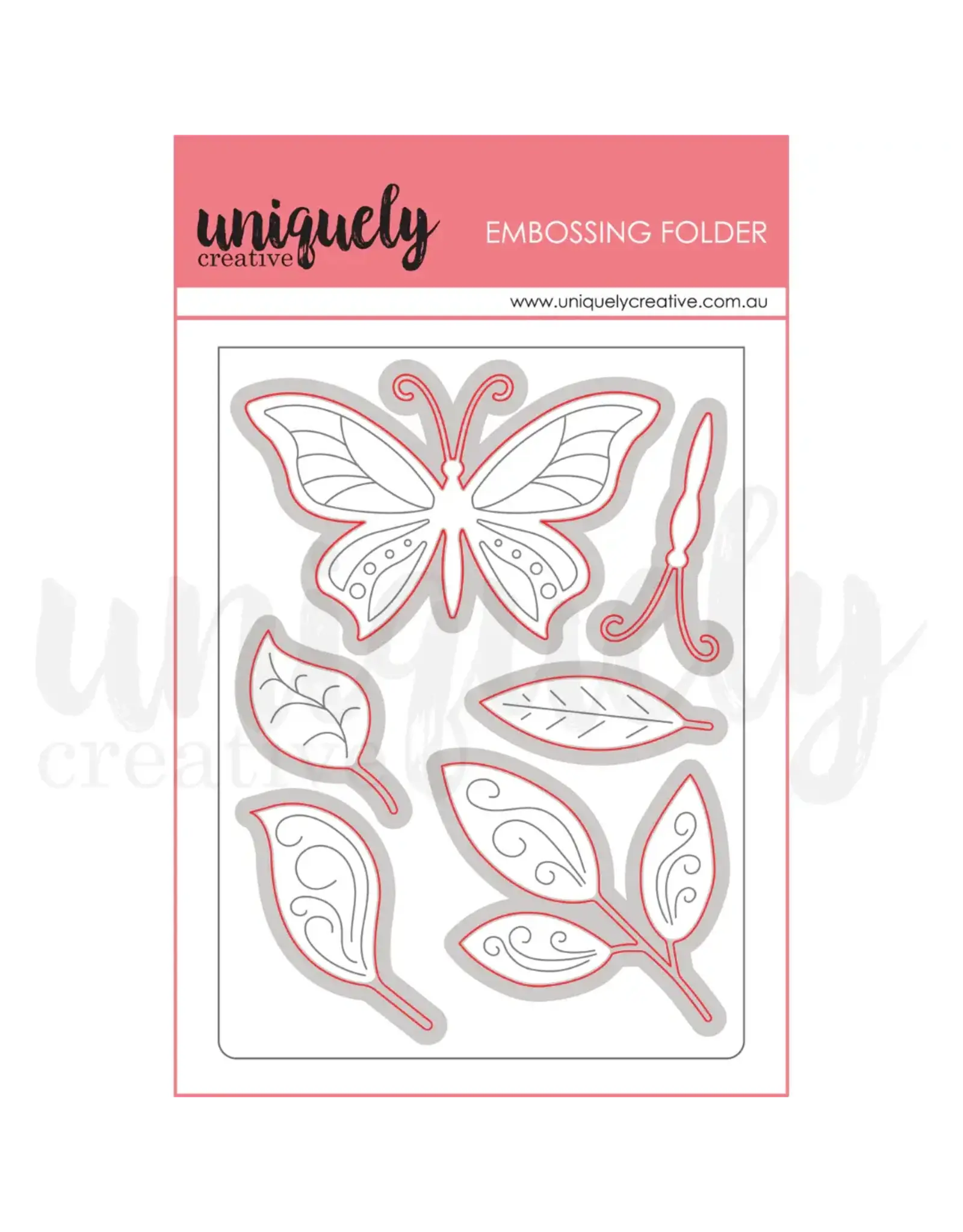 UNIQUELY CREATIVE UNIQUELY CREATIVE BUTTERFLY BREEZE DIE & EMBOSSING FOLDER SET