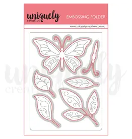 UNIQUELY CREATIVE UNIQUELY CREATIVE BUTTERFLY BREEZE DIE & EMBOSSING FOLDER SET