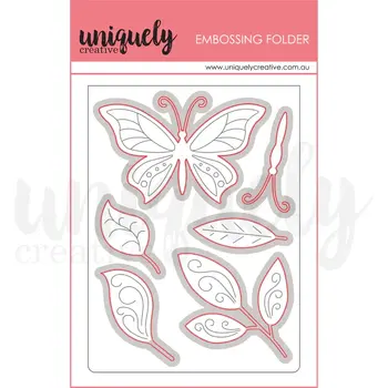 UNIQUELY CREATIVE UNIQUELY CREATIVE BUTTERFLY BREEZE DIE & EMBOSSING FOLDER SET