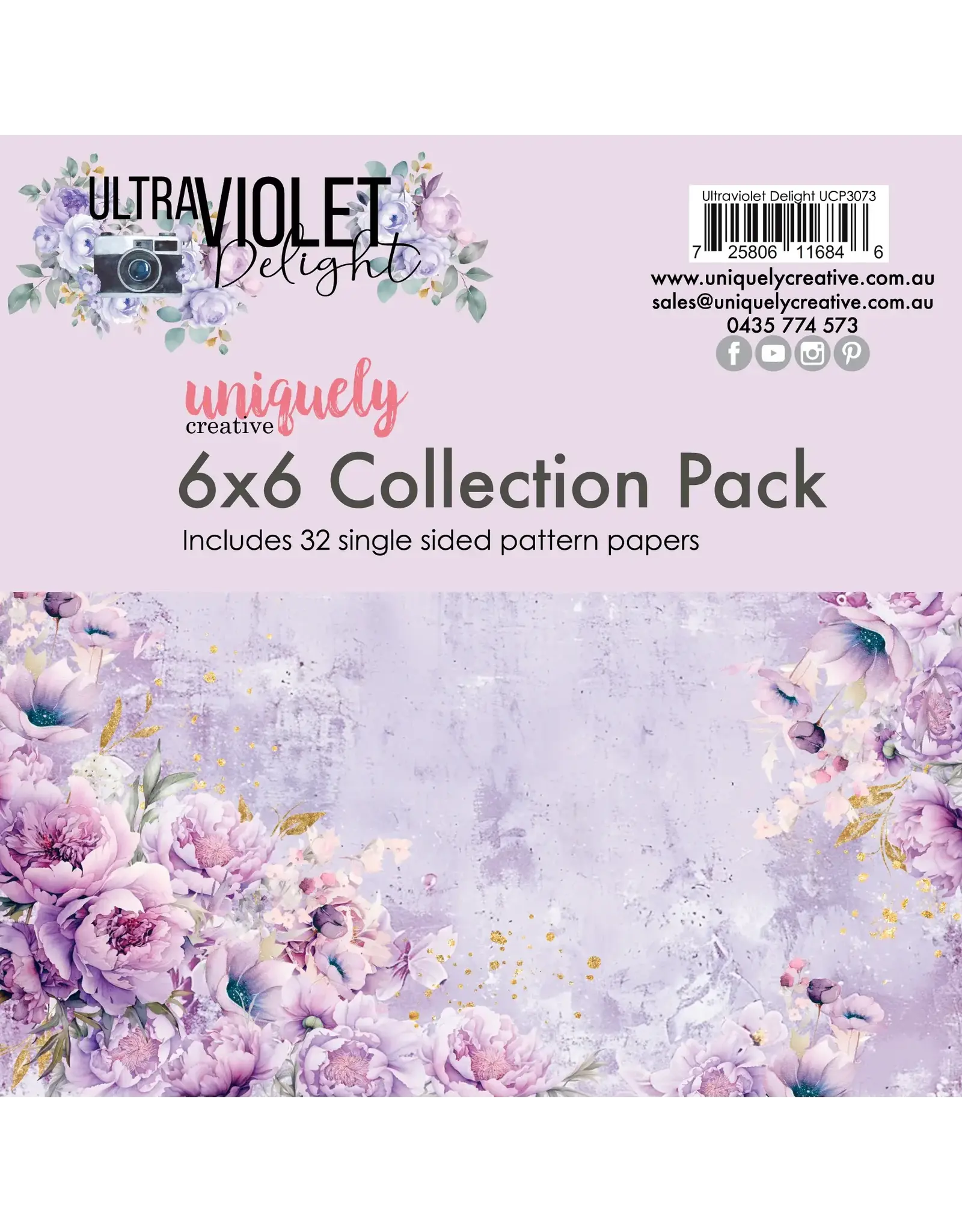 UNIQUELY CREATIVE UNIQUELY CREATIVE ULTRAVIOLET DELIGHT 6x6 COLLECTION PACK