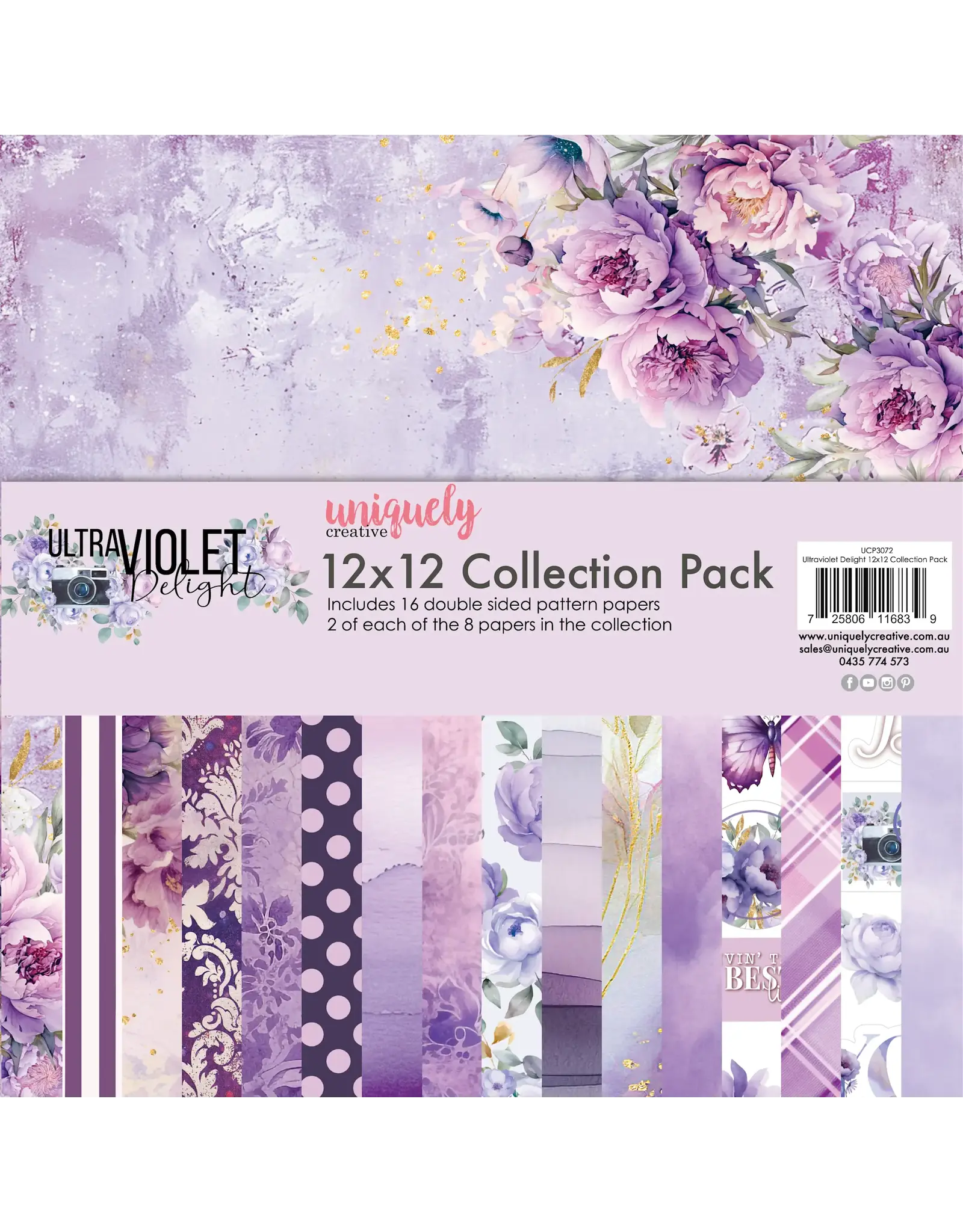 UNIQUELY CREATIVE UNIQUELY CREATIVE ULTRAVIOLET DELIGHT 12x12 COLLECTION PACK