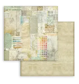 STAMPERIA STAMPERIA DAISY ART WATERCOLOR PATTERN 12x12 CARDSTOCK