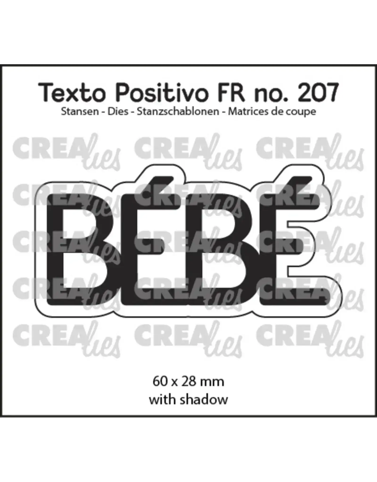 CRAFTLINES CRAFTLINES CREALIES POSITIVE TEXT BÉBÉ DIE