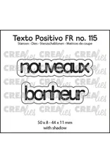CREALIES CRAFTLINES CREALIES POSITIVE TEXT NOUVEAUX BONHEUR DIE