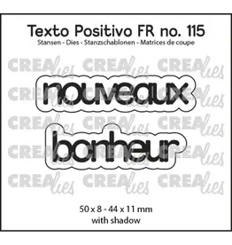 CREALIES CRAFTLINES CREALIES POSITIVE TEXT NOUVEAUX BONHEUR DIE