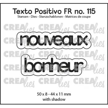 CREALIES CRAFTLINES CREALIES POSITIVE TEXT NOUVEAUX BONHEUR DIE