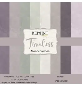 REPRINT REPRINT TIMELESS MONOCHROMES 12x12 CARDSTOCK PACK