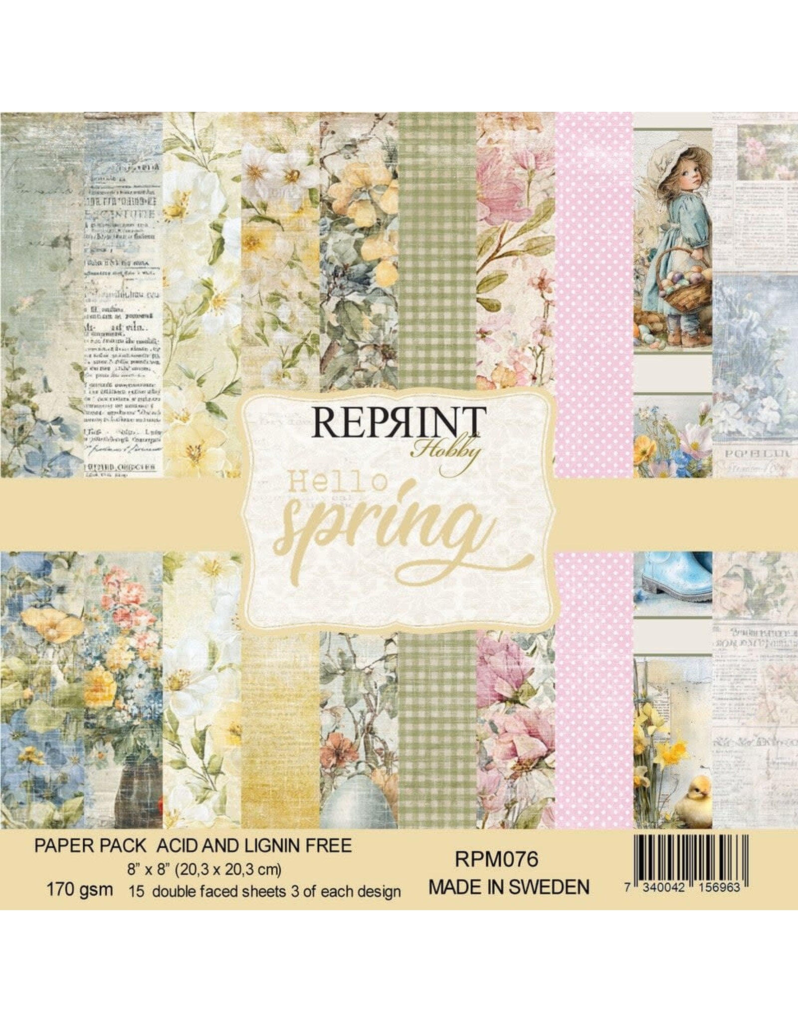 REPRINT REPRINT HELLO SPRING 8x8 PAPER PACK