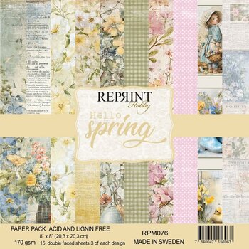 REPRINT REPRINT HELLO SPRING 8x8 PAPER PACK