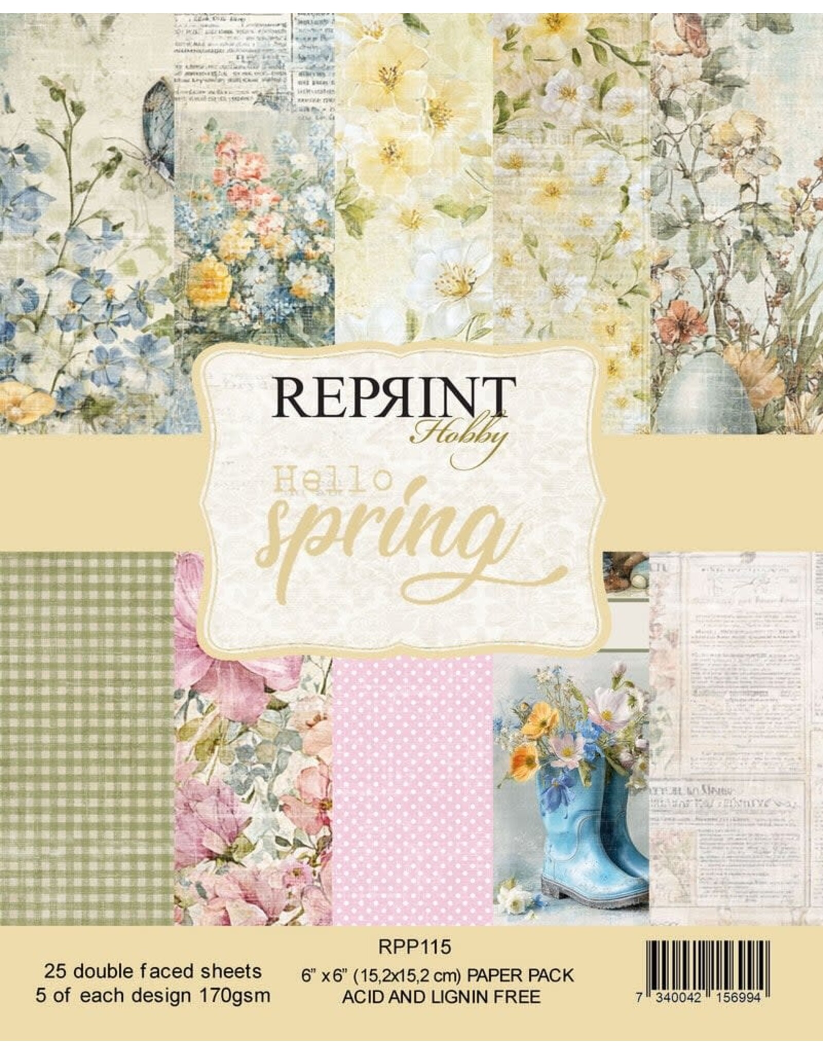 REPRINT REPRINT HELLO SPRING 6x6 PAPER PACK