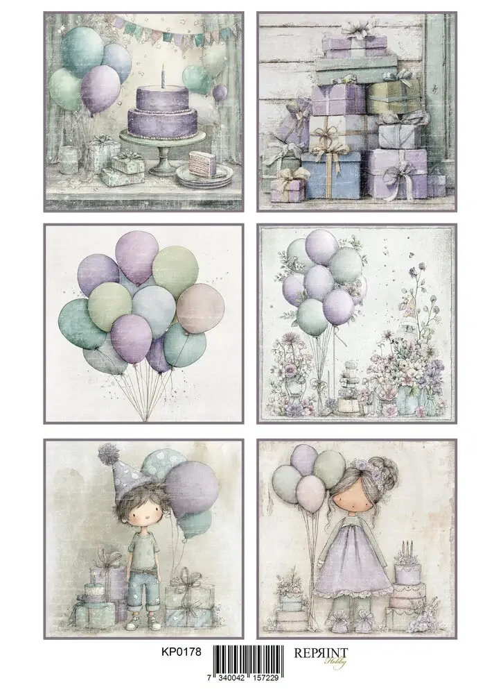 REPRINT REPRINT BIRTHDAY A4 CUT OUTS