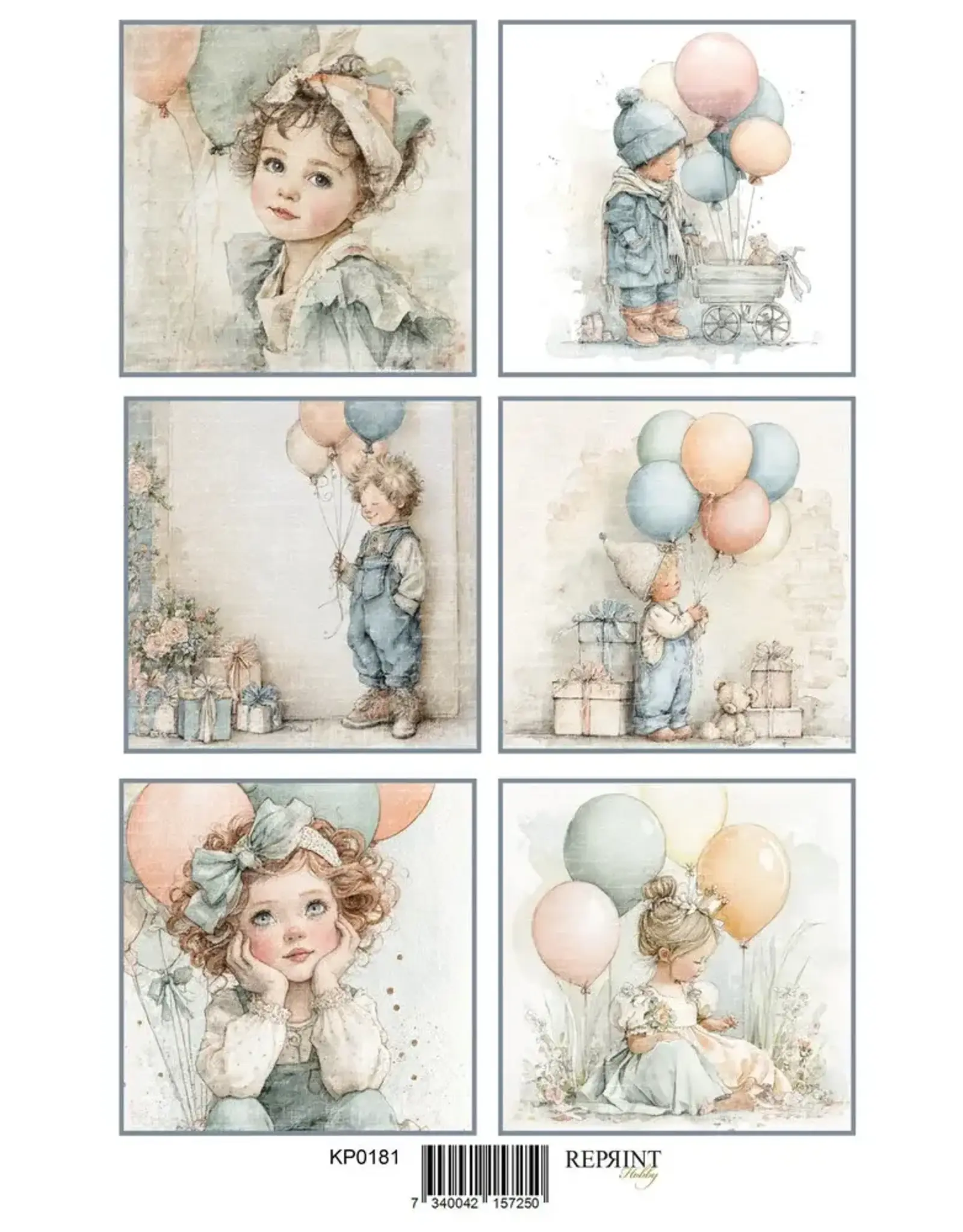 REPRINT REPRINT BIRTHDAY A4 CUT OUTS