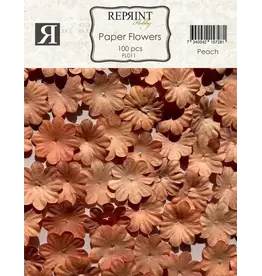 REPRINT REPRINT PEACH PAPER FLOWERS 100/PK