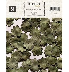 REPRINT REPRINT MOSS PAPER FLOWERS 100/PK