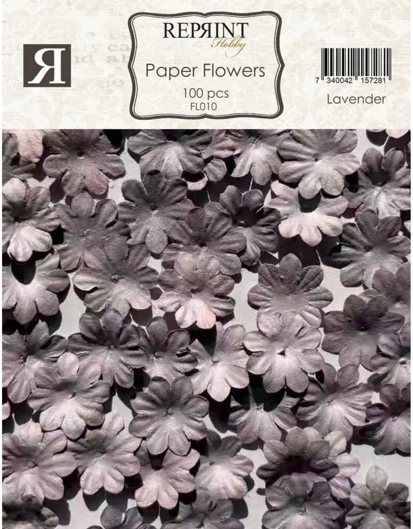 REPRINT REPRINT LAVENDER PAPER FLOWERS 100/PK
