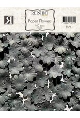 REPRINT REPRINT BLUE PAPER FLOWERS 100/PK