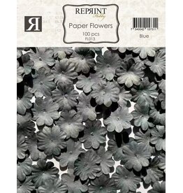 REPRINT REPRINT BLUE PAPER FLOWERS 100/PK