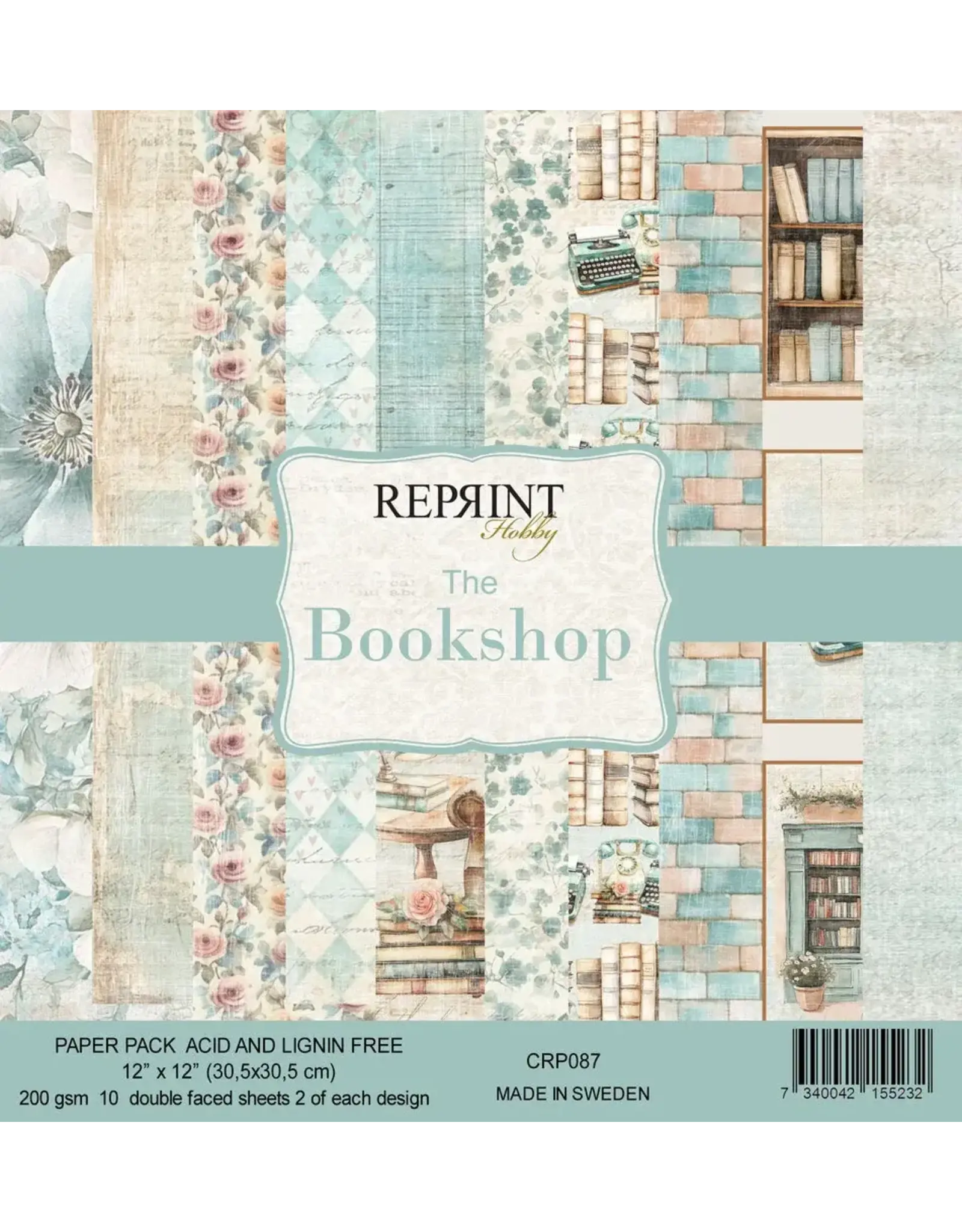 REPRINT REPRINT THE BOOKSHOP 12x12 PAPER PACK