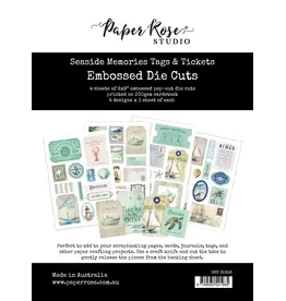 PAPER ROSE PAPER ROSE SEASIDE MEMORIES TAGS & TICKETS EMBOSSED DIE CUTS