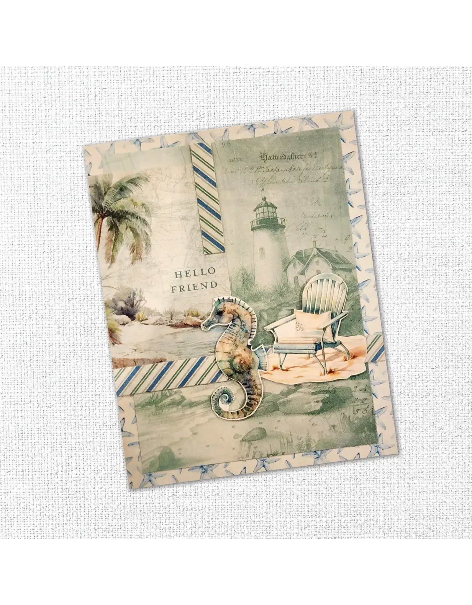 PAPER ROSE PAPER ROSE SEASIDE MEMORIES TAGS & TICKETS EMBOSSED DIE CUTS