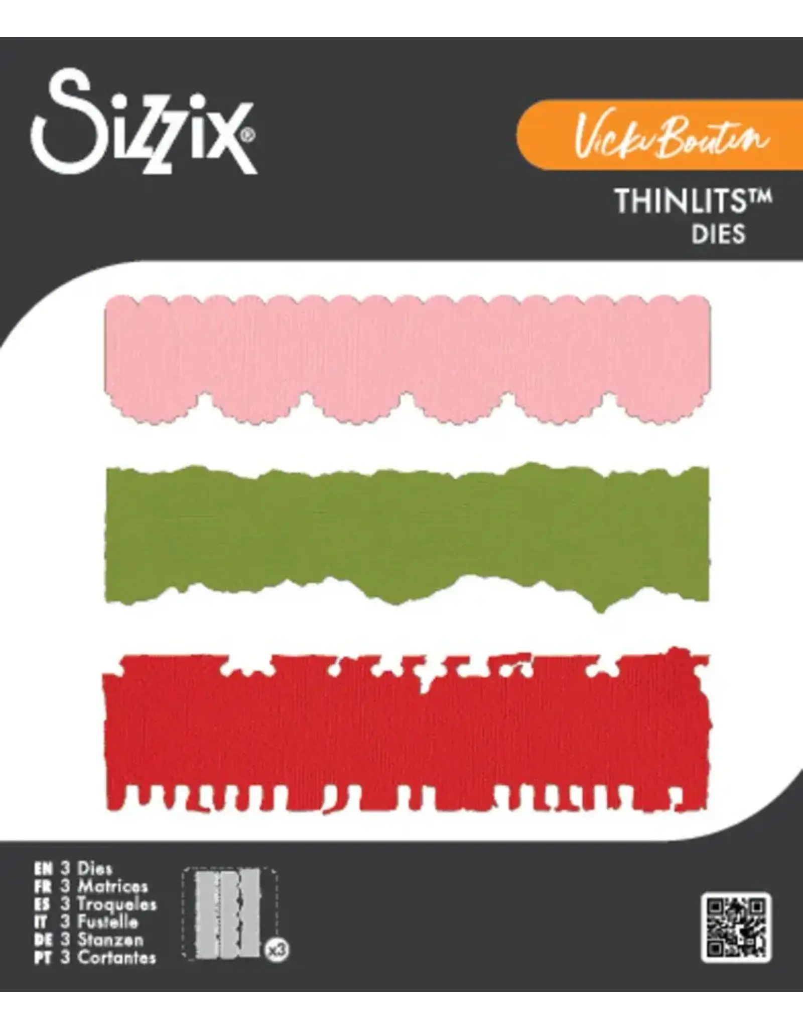 SIZZIX SIZZIX VICKI BOUTIN THINLITS DOUBLE EDGERS DIE SET