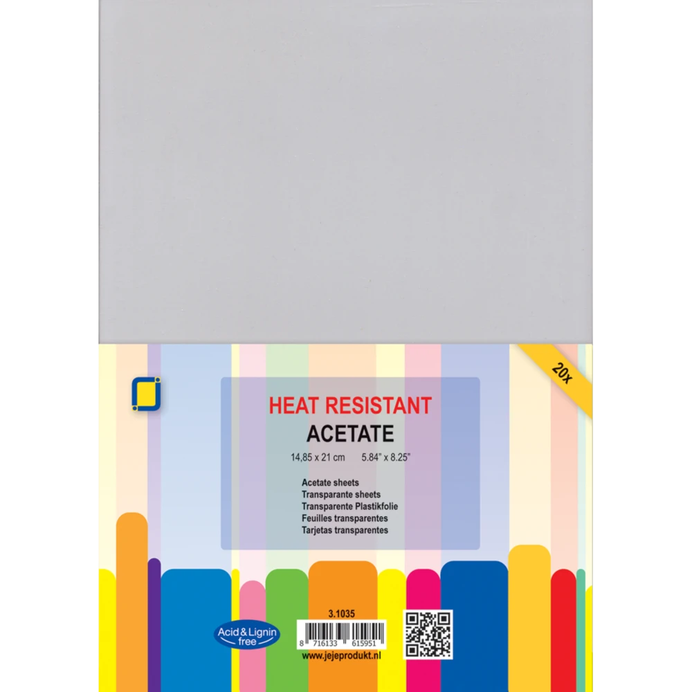 JEJE PRODUKT JEJE PRODUKT HEAT RESISTANT A5 ACETATE SHEETS 20/PK