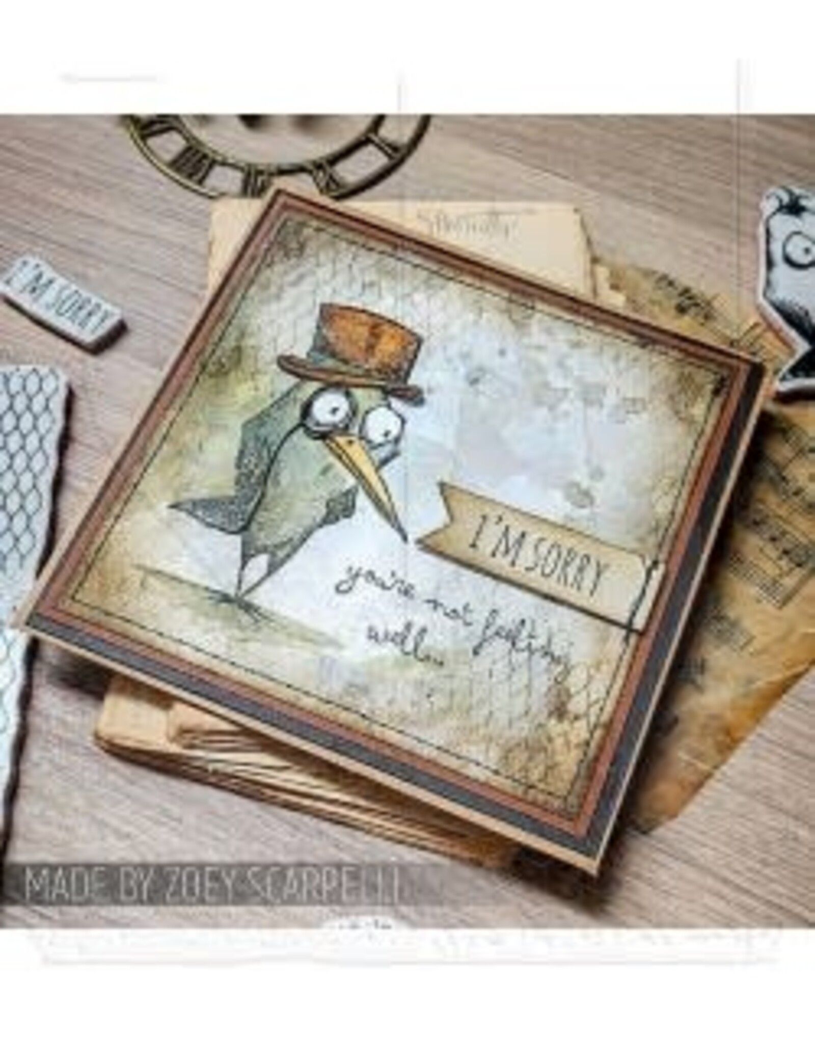 STAMPERS ANONYMOUS STAMPERS ANONYMOUS TIM HOLTZ BIRD CRAZY CLING STAMP SET