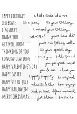 STAMPERS ANONYMOUS STAMPERS ANONYMOUS TIM HOLTZ CRAZY TALK CLING STAMP SET